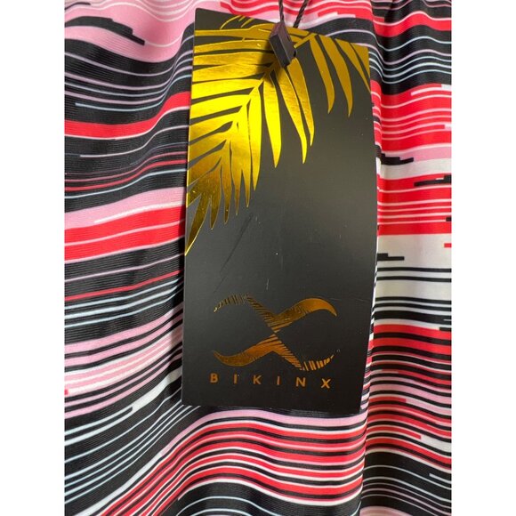 Bikinix Women's Swimsuit Two Piece Tank Red Black Bikini Bottom Size XL NEW NWT - Picture 7 of 11